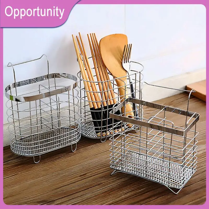 

Household Chopstick Barrel Draining Chopsticks Cage Storage Basket Rack Hanging Cutlery Holder Kitchen Tool Internal Compartment
