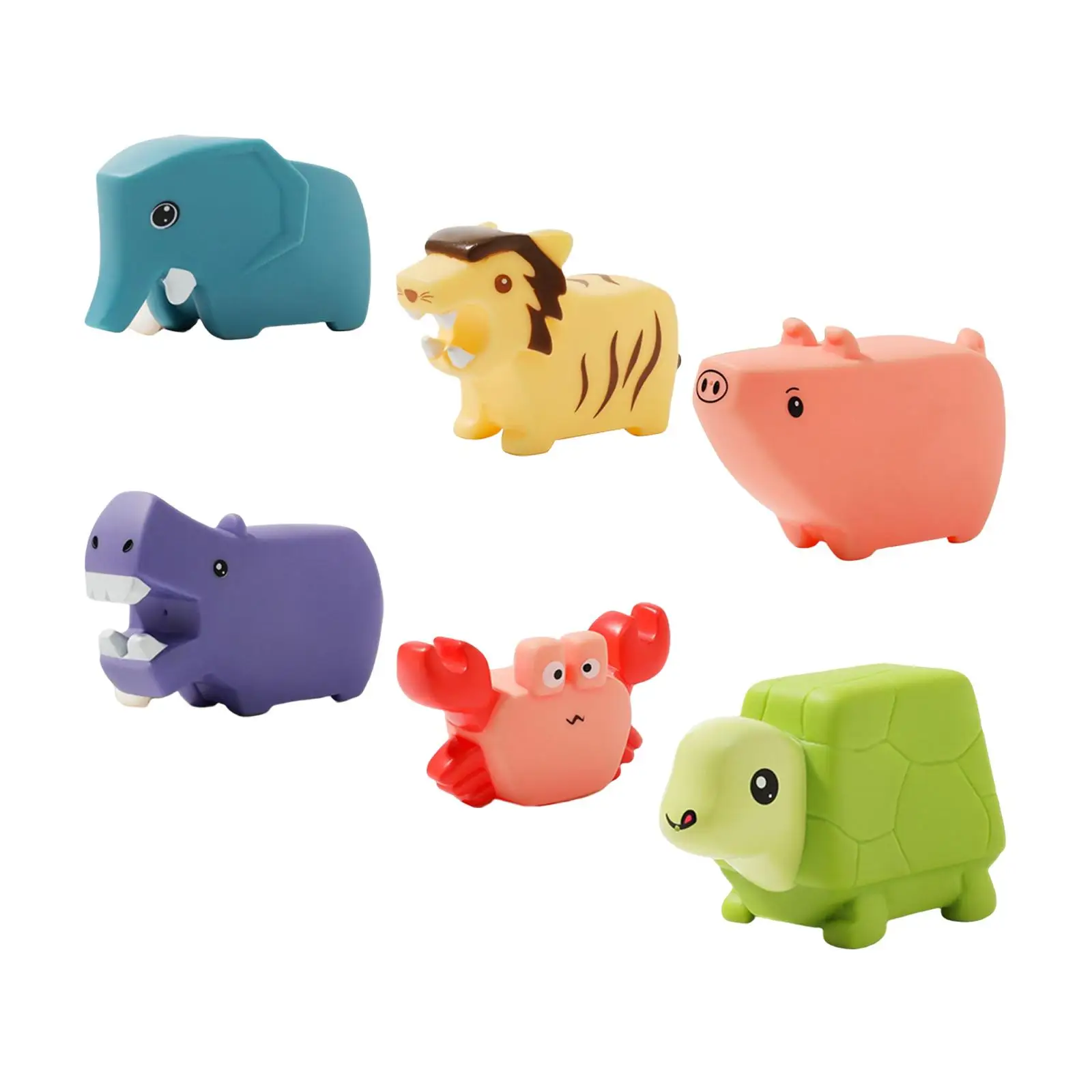 3x Cute Animals Bath Toy Kids Wash Beach Pool Floating Little Animal Squirts Fun Bath for Toddler Baby Girls Boys