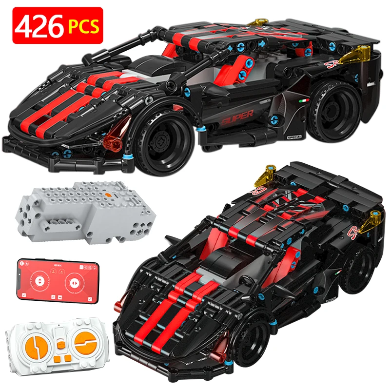 

Technical City Remote Control Racing Car Building Blocks APP Programming RC Drift Supercar Vehicle Bricks Toys for Kids Gift