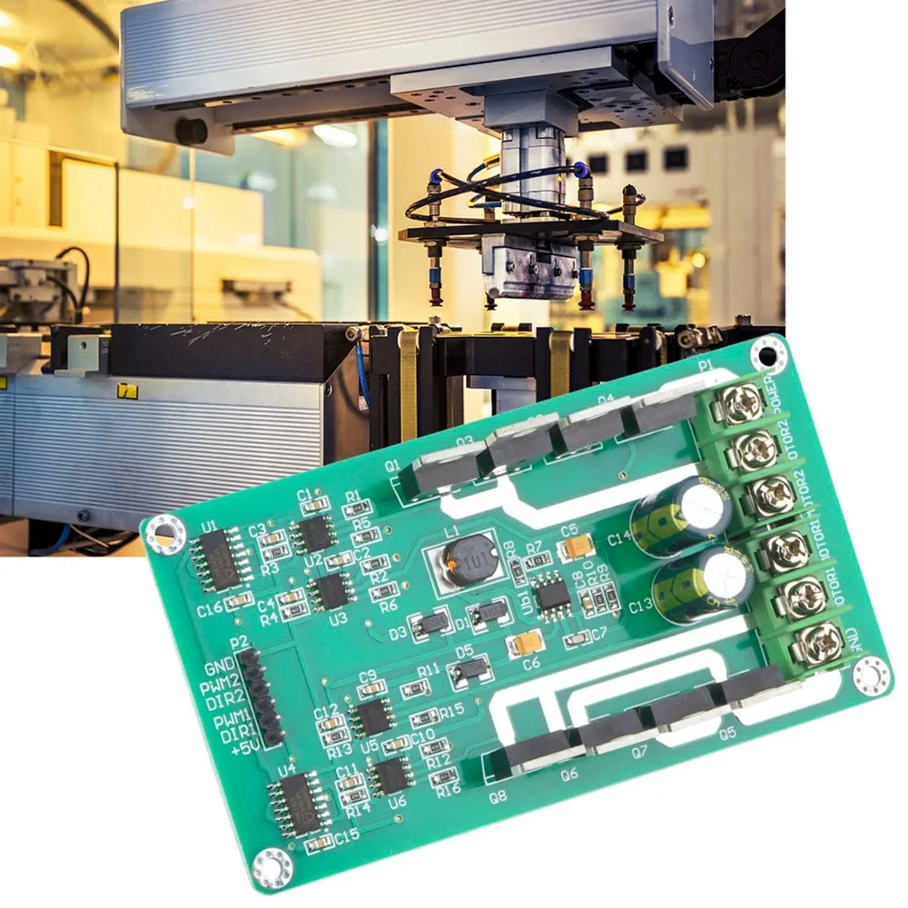 Фото IRF3205 Плата модуля драйвера двойного двигателя MOSFET 3-36 В 10 А Пиковая 30 А H-мост Чип драйвера постоянного тока H-моста 10 А Модуль драйвера двигателя №4
