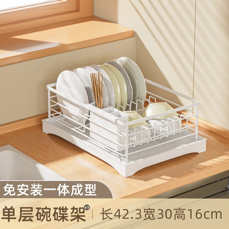

2023 Year AOLIVIYA Kitchen Dish Storage Rack Drain Tableware Chopsticks Organizer Double-layer Countertop Dishwashing Plate Rack