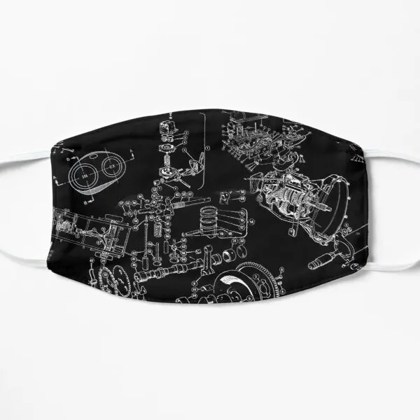 

Reliant Car Parts Technical Pattern Flat Printing Face Mask Washable Reusable Cute Cotton Pattern Protective Beauty Winter