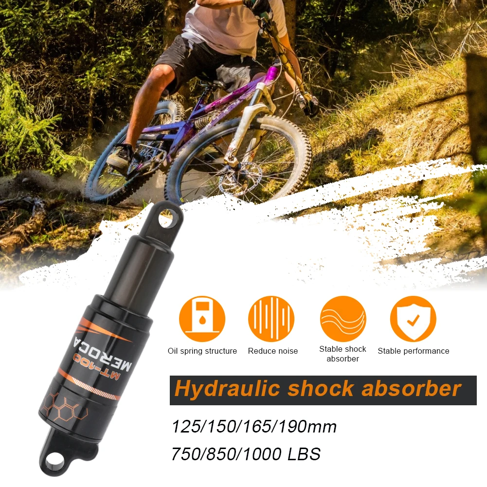 

Fiets Achter Schokdemper 125/150/165/19mm Adjustable 750/850/1000LBS Olie Lente Shock Voor Mtb Mountainbike Accessoires