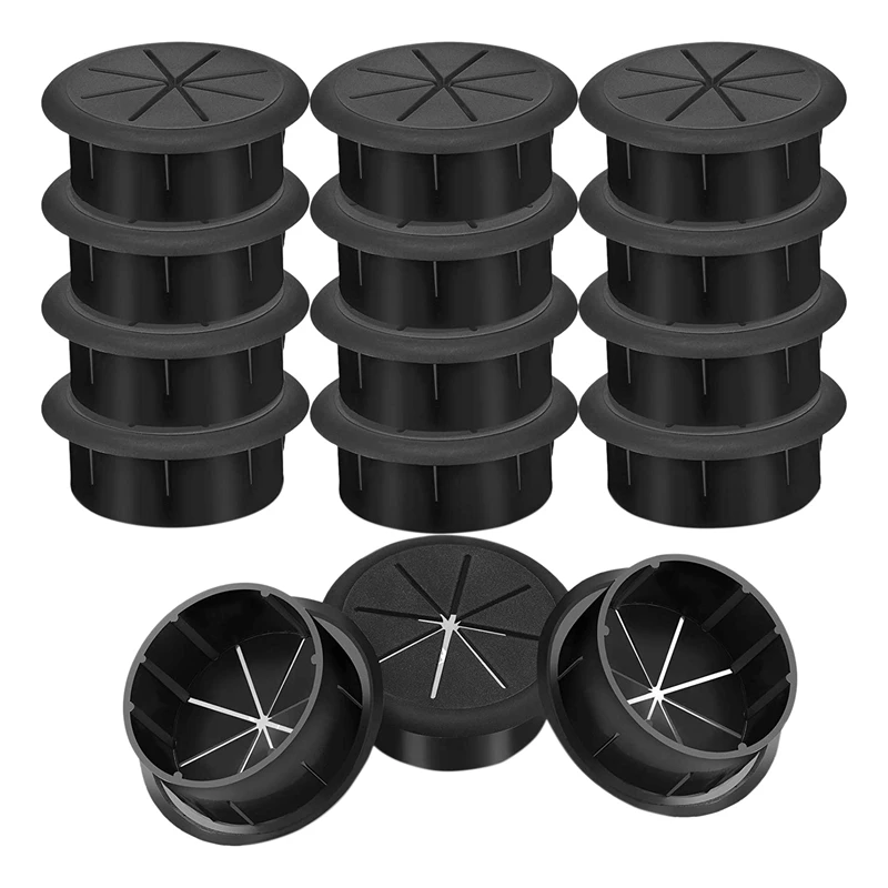 

15 Pcs Desk Grommet Cord Wire Hole Cover Set For Office Home PC Desk