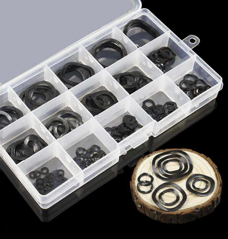 

free shipping one set 175pcs Three Wave Washer Set Spring Washer 3-25mm