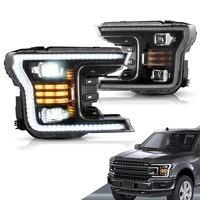 guwo black led head lamp lh rh assembly yaa f150 2042a for ford f 150 2018 2019