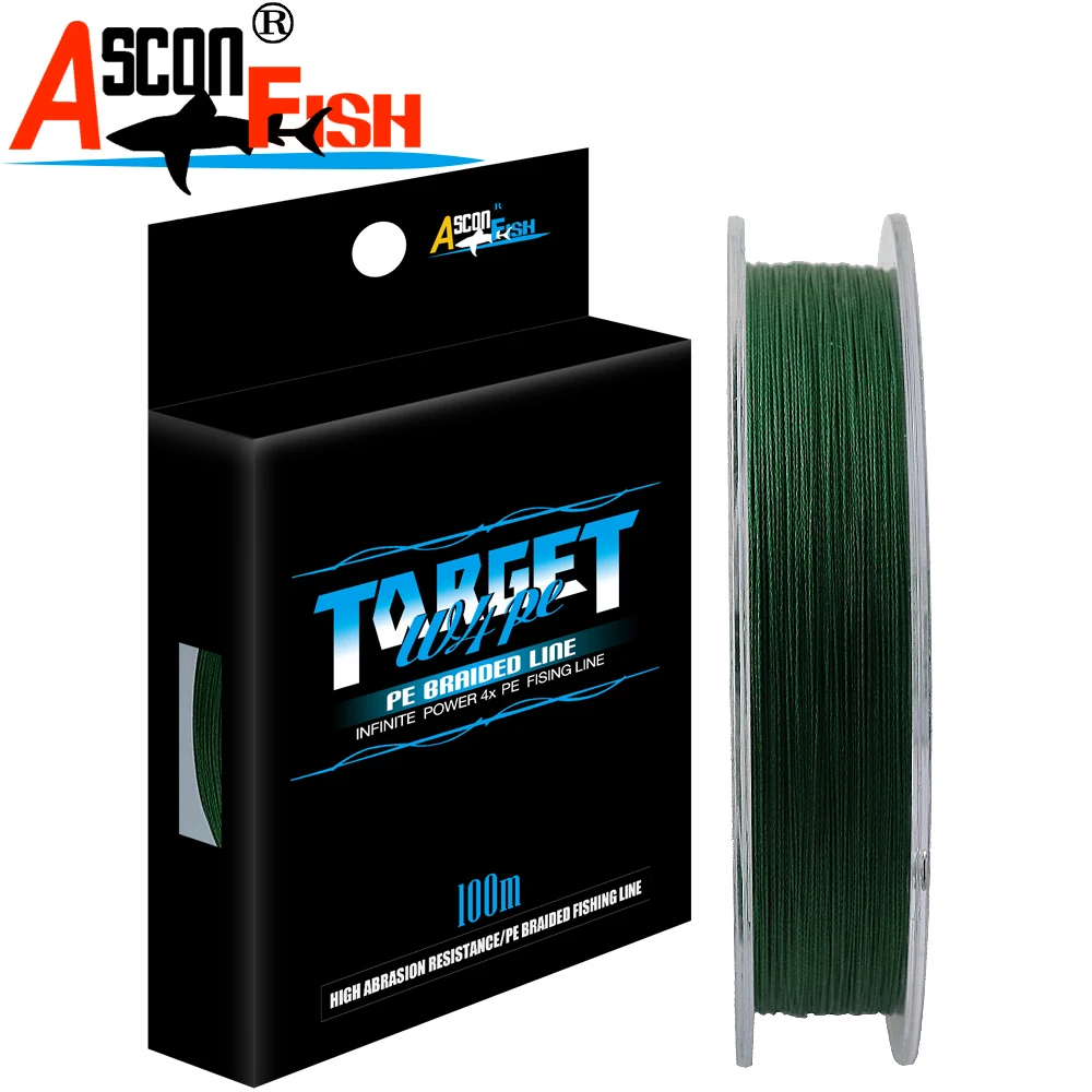 

Super Never Faded Color 100M 300M PE Braided Fishing Line 4 Strands Fishing Cord Thread Ice Sea Carp Fishing 2-100LB 0.06-0.55mm