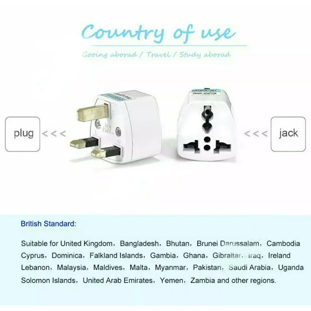 

Прочный инструмент для электроники, домашний дорожный переходник с вилкой, Адаптер 250 В, 3-контактный разъем, Европейский металлический пере...