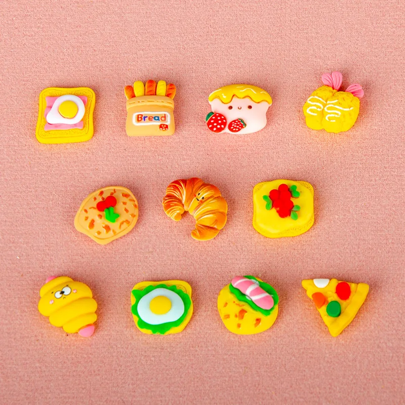 

Кабошон с плоским основанием для пиццы хлеба хот-дога, миниатюрная еда, художественное украшение, поделки, кукольный дом, кухонные аксессуа...