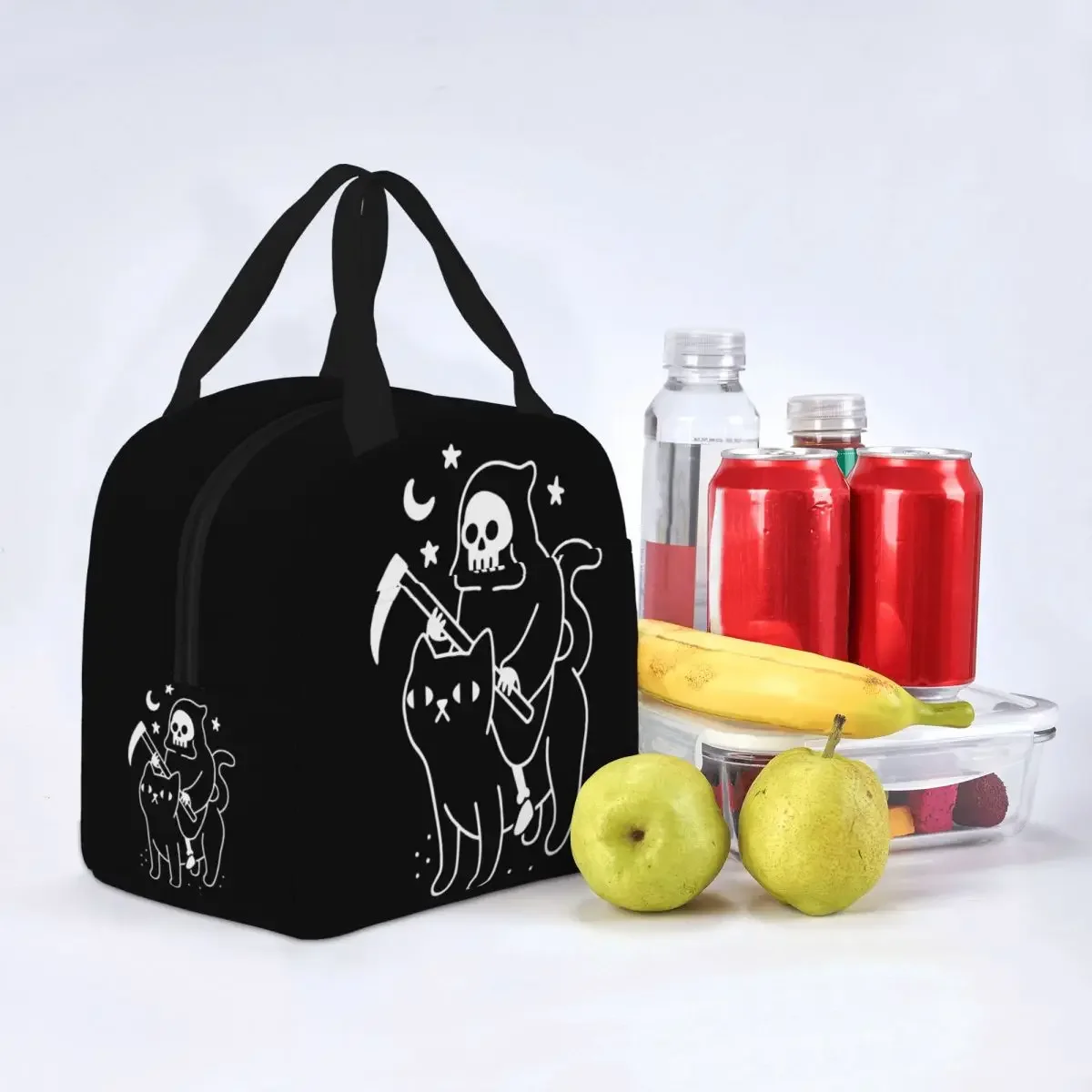 Поездки смерти черная кошка термоизолированный ланч-бокс контейнер для