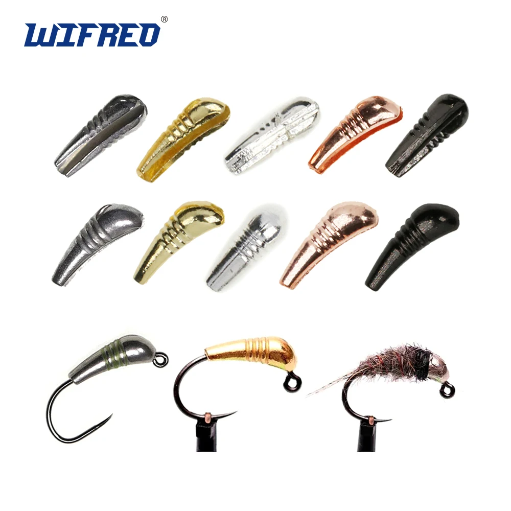 

Wifreo 20PCS Heavy Tungsten Jig Back Bead Nymph Shrimp Body for Jigs Nymph Fly Tying/Knitting Materials Fast Sinking Gold Copper