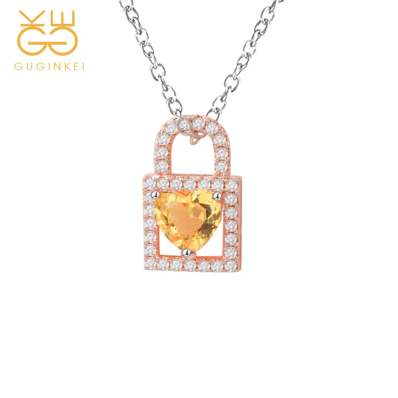 

Роскошное ожерелье GUGINKEI с подвеской в виде капли в форме сердца, серебряные ювелирные изделия 925 пробы для женщин, свадебные украшения из ст...