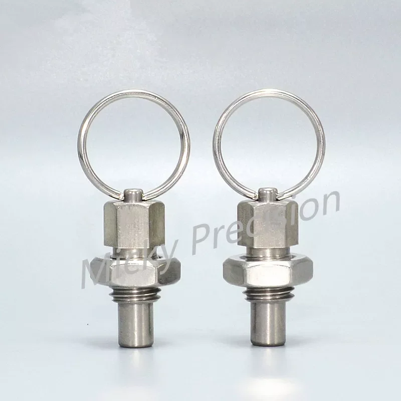

Index Plunger MT717 Stainless steel 304 Pull Ring and Lock Nut Screw Index plungers with Ring and Lock Pin M6 M8 M10 M12 M16