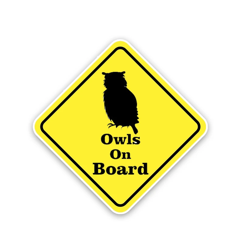 

Personality Customization Owls On Board PVC Car Sticker Personality Decal 15.5CM*15.5CM