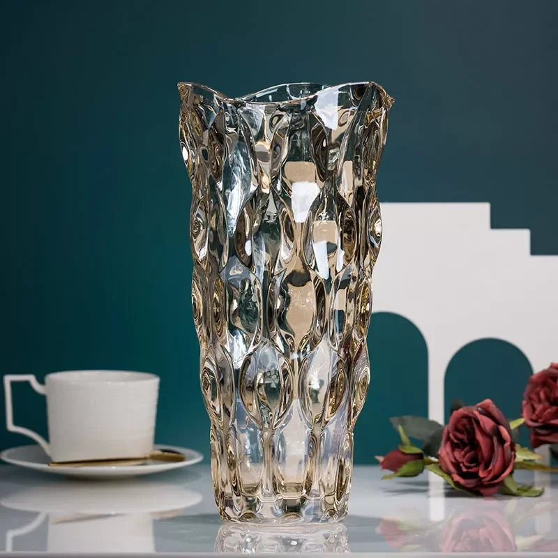 

NEW American living room model room hotel handmade ryukuang crystal glass vase flower arrangement decorative utensils and orname