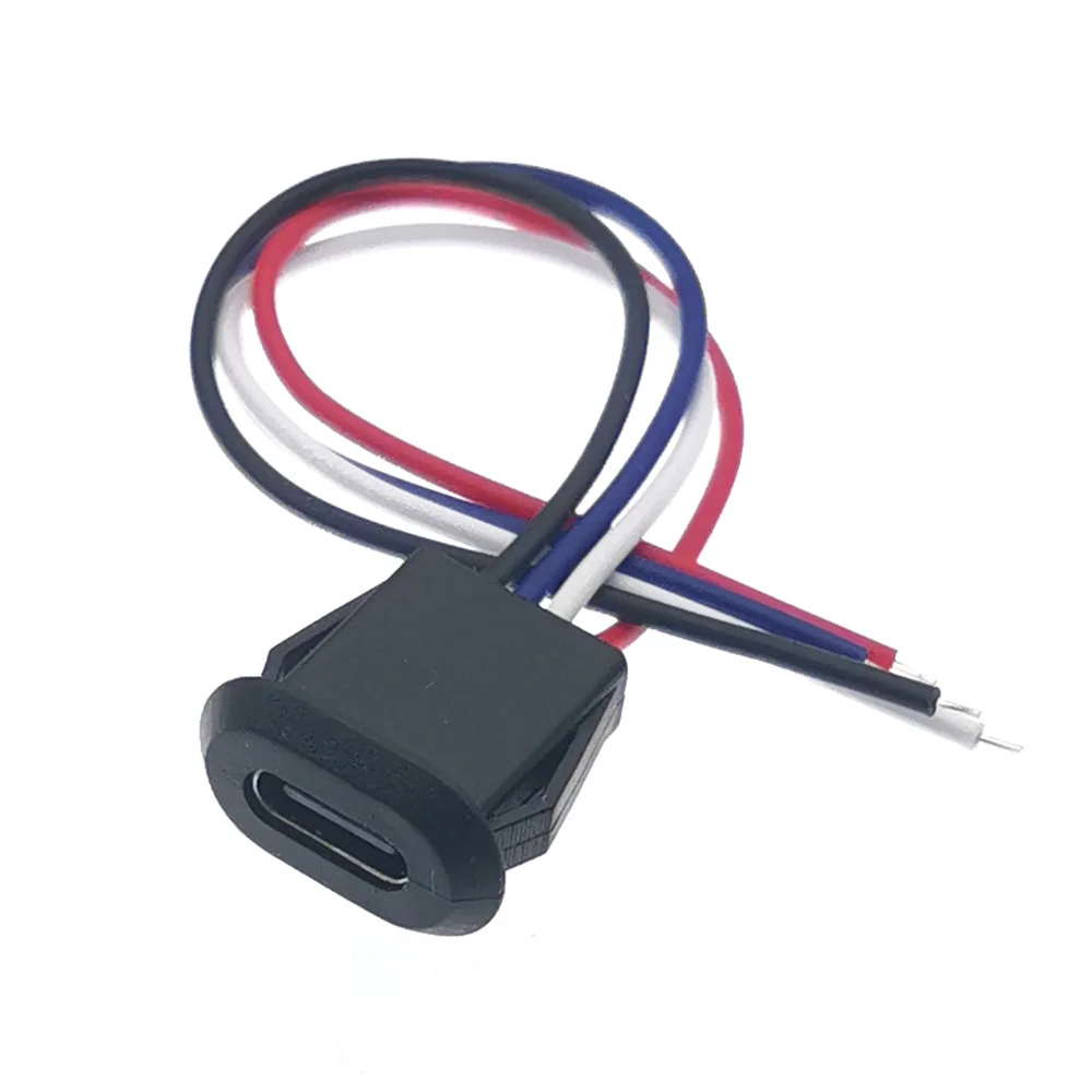 

2-контактный 4-контактный разъем USB типа C, гнездо с пряжкой для карты, 3 А, разъем для зарядки сильного тока, порт USB-C, разъем для зарядного устройства 2P 4P