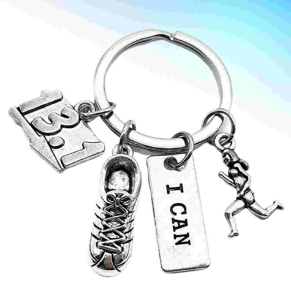 Charm Keychain Metal Keychain Runner Gifts Ideas Handbag Keychain Sports Keychains Marathon Jewelry Gym Gift