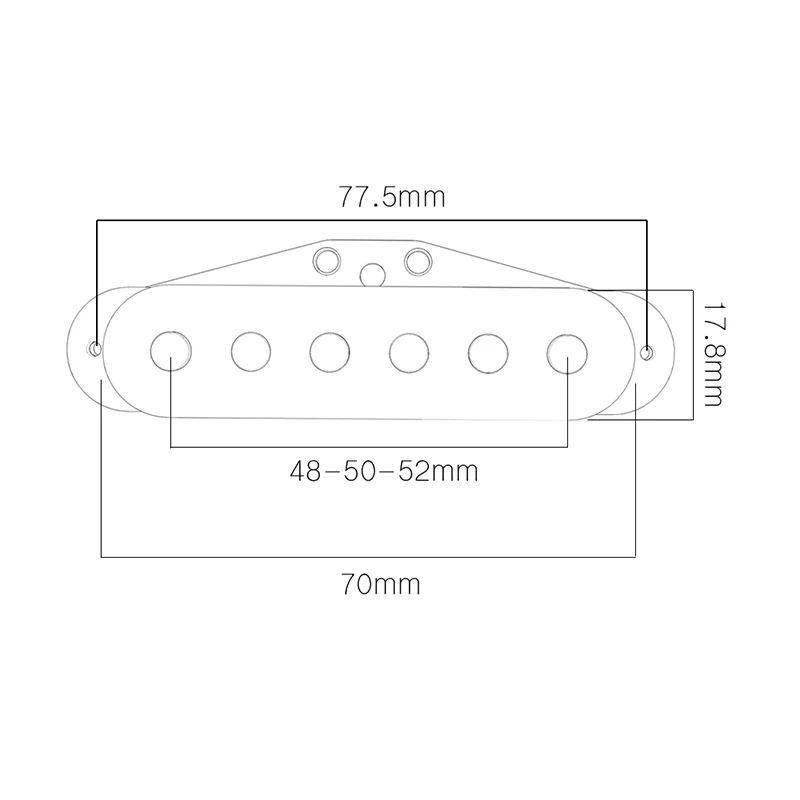 Набор из 3 шт. одиночных катушек звукоснимателя SSS Для ST гитары плоский полюс 5 мм |