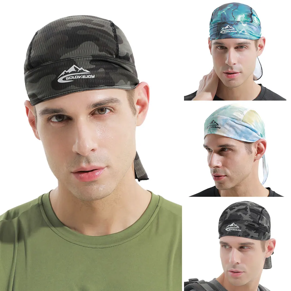 

Шапка-бини для велоспорта, летняя быстросохнущая Пиратская шапка из вискозы, Влагоотводящая Пиратская шапка, повязка на голову