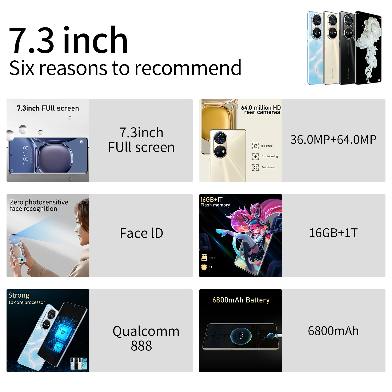 p50 pro cellphone 16gb ram 1tb rom hd screen smartphone android 12 unlocked dual sim dual standby hauwei mobile phones cellular free global shipping