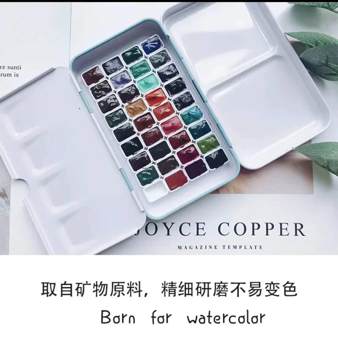 

1sets D S 35 Colors Watercolor Paint Mineral Color Acuarelas Special Layered Color Gouache
