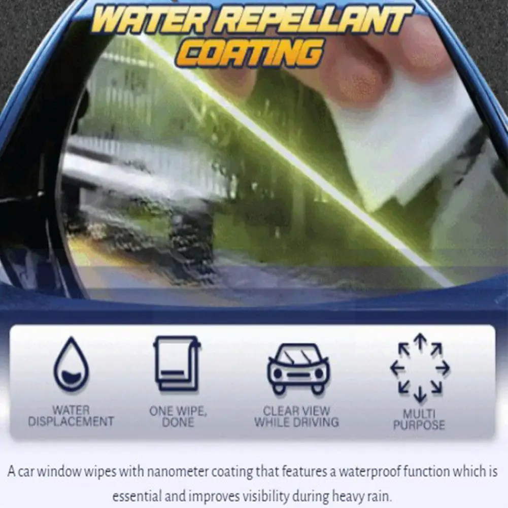 

Coated Car Window Rainproof Wipes For Long-lasting Rainproof And Waterproof Car Maintenance Accessories J6U3
