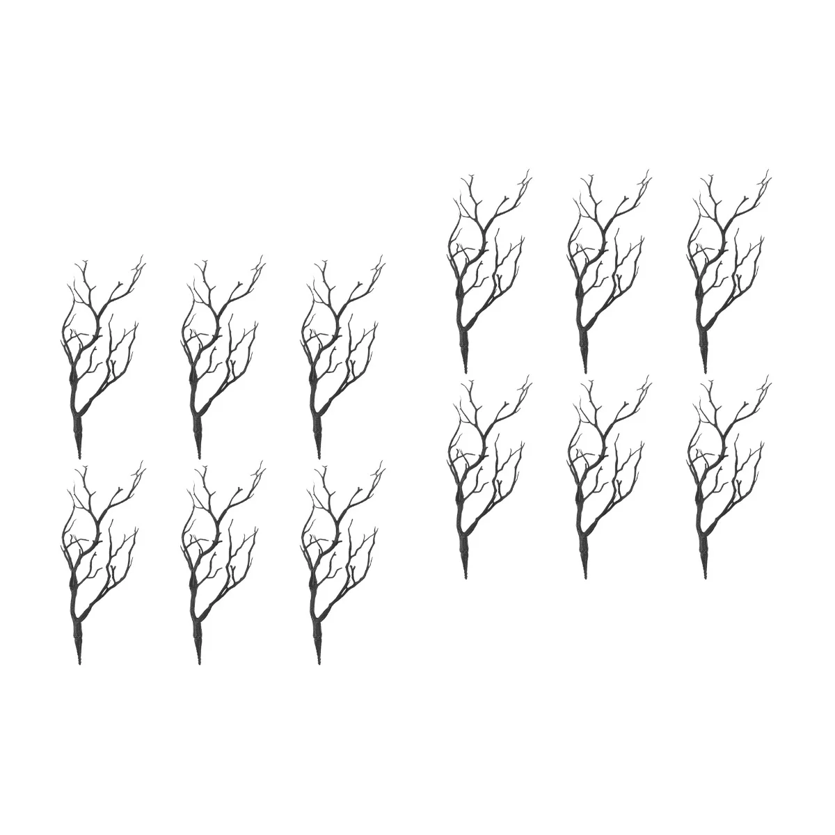 

12 pcs Artificial Plastic Antler Branches Plastic DIY Craft Branches Decorative Stems