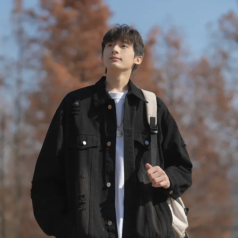 Джинсовая куртка Cityboy мужская свободного кроя винтажная модная брендовая одежда