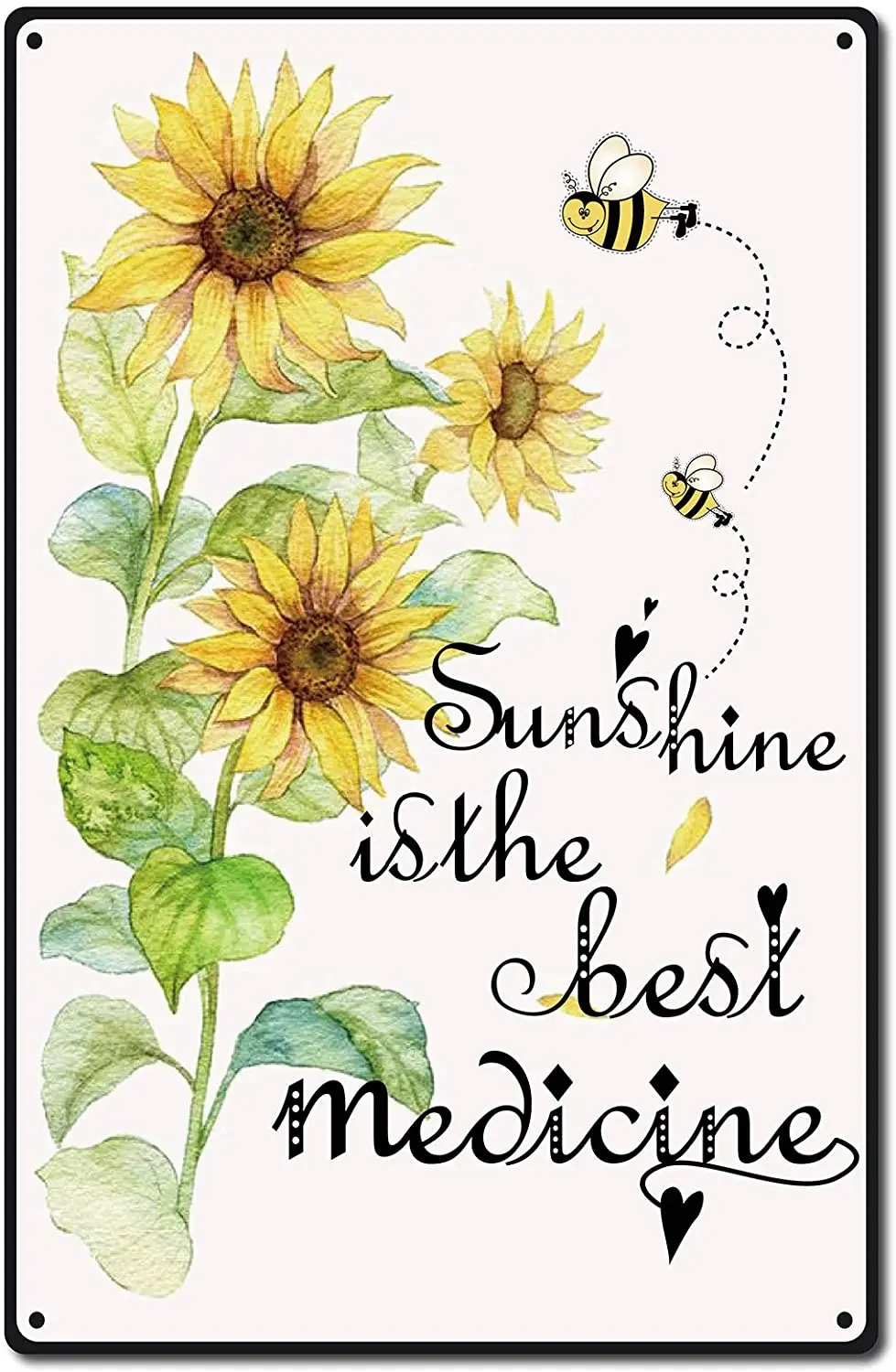 

Sunflower Tin Logo Vintage Metal logo Iron Painting Vintage Metal Tin logo plaque Poster Wall Art Garden Bathroom plaque