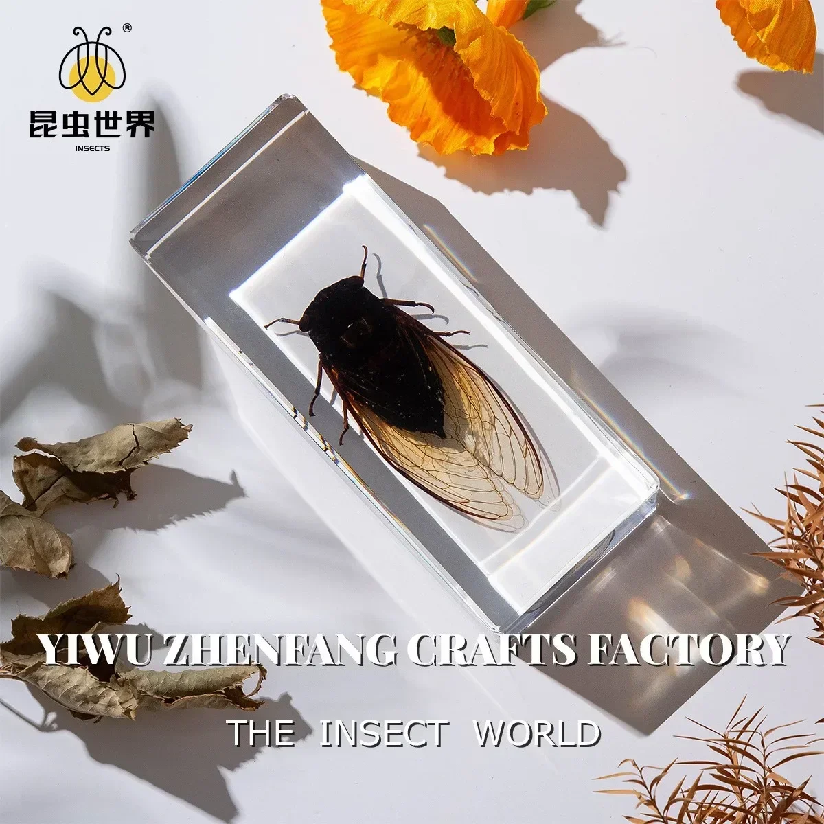 

Статуэтка из прозрачной смолы с насекомым