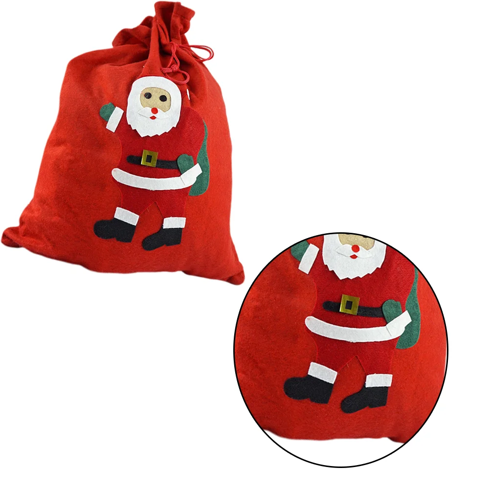 

Christmas Gift Bags with Drawstrings Santa Claus Christmas Gift Bags Non- woven Gift Treat for Xmas Party Favors (