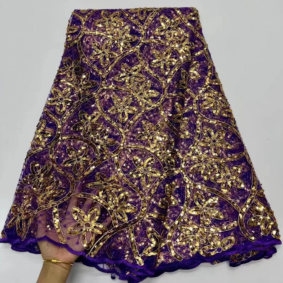 Роскошные африканские блестки бусины тюль для жениха кружевная ткань 2023 высокое