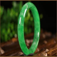 hot selling natural hand carve emerald green jade bangle 54 64mm bracelet fashion men women luck gifts amulet for