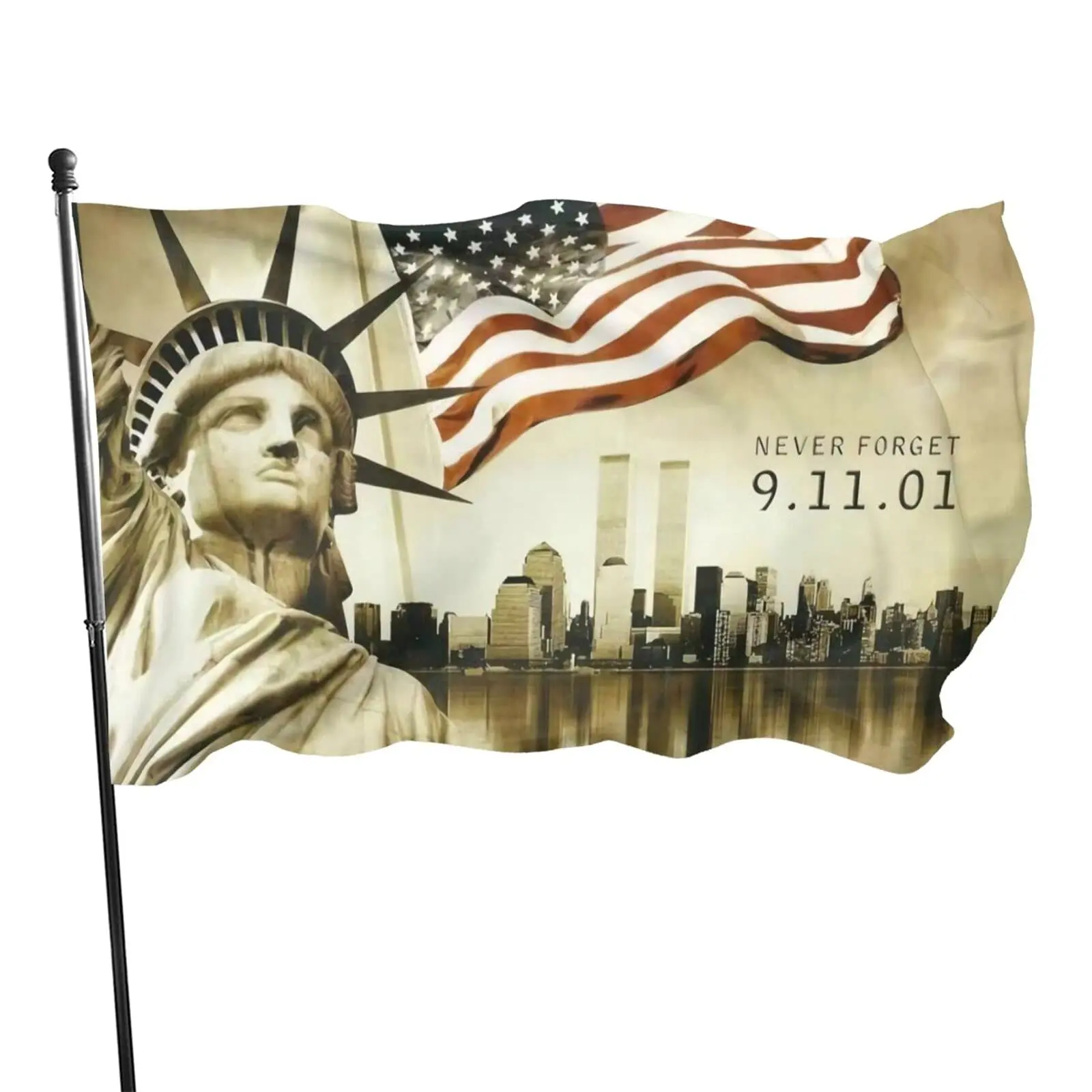 

We Will Never Forget 9/11 Memorial Flags American Garden Yard Flag American Outdoor Indoor Flag Meaningful Souvenirs Women Men