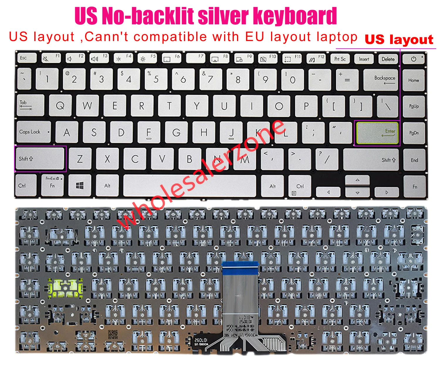 Новая американская клавиатура для ноутбука Asus Vivobook X421 X421E X421IA X421EQY X421F X421FAY X421J X421JQ X421JPY,M433 M433I,E410 E410M (art.: 3920cebde136a) - 3920cebde136a
