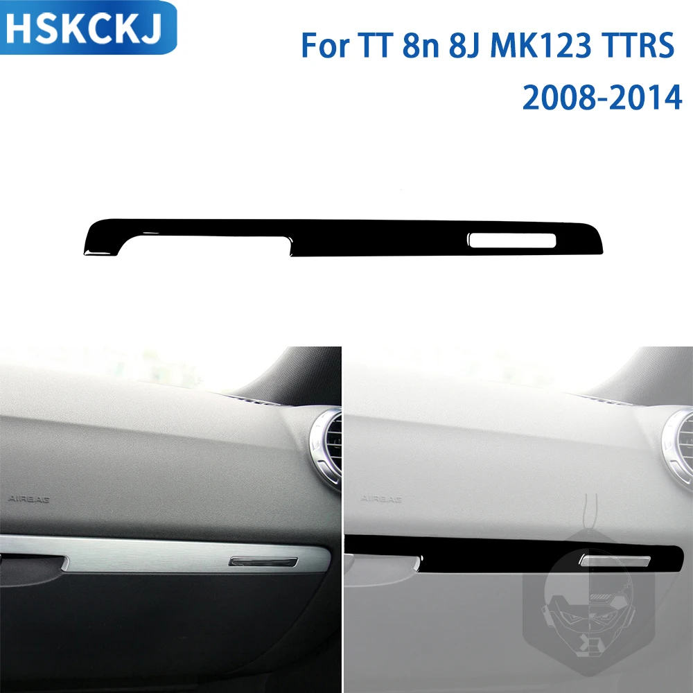 Для Audi TT 8N 8J MK1 MK2 MK3 2008-2014 черные аксессуары для салона автомобиля наклейки на