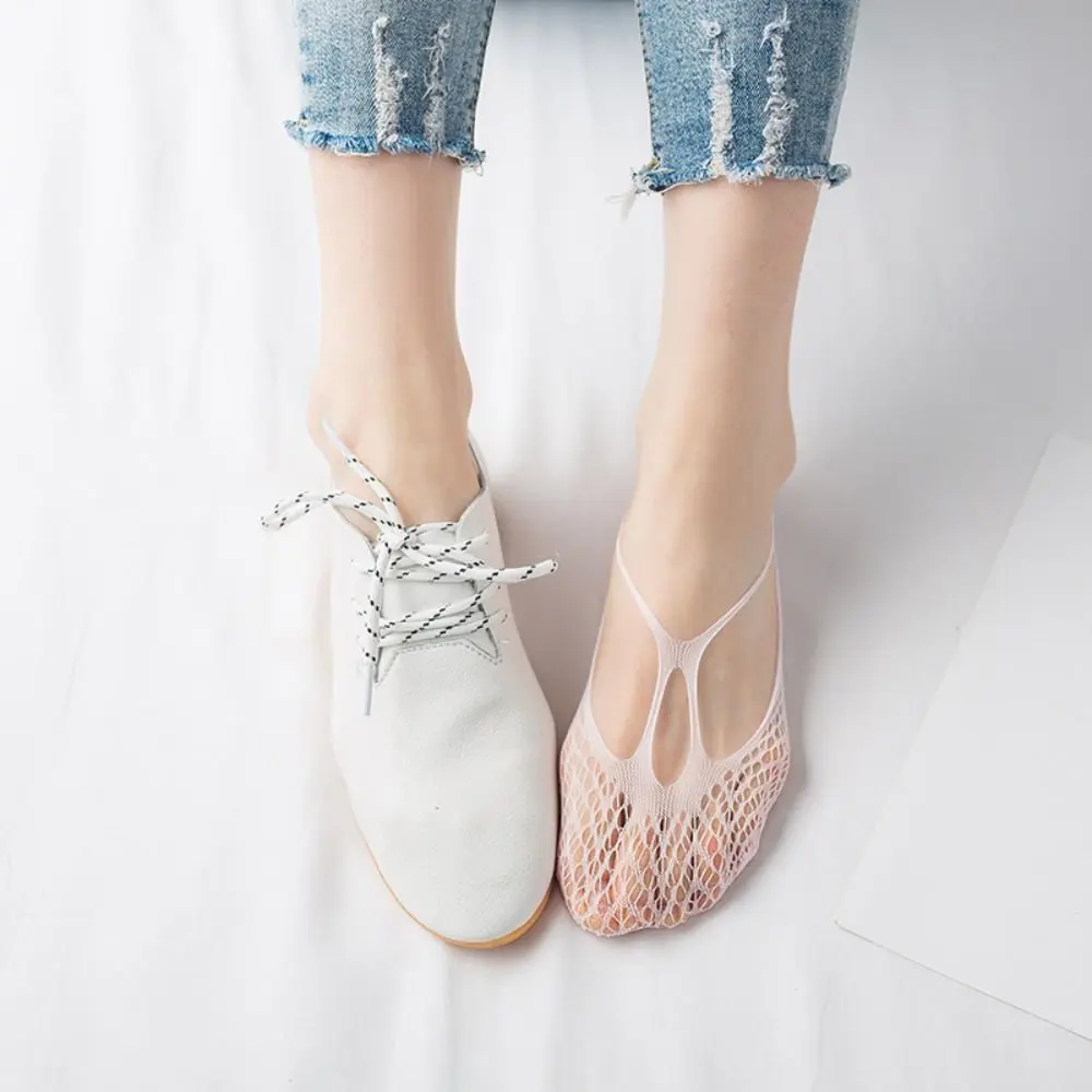 

No Show Mesh Non-slip Shallow Mouth High Heel Shoe Hosiery Women Velvet ​Socks Low Cut Boat Socks Invisible Sling Socks