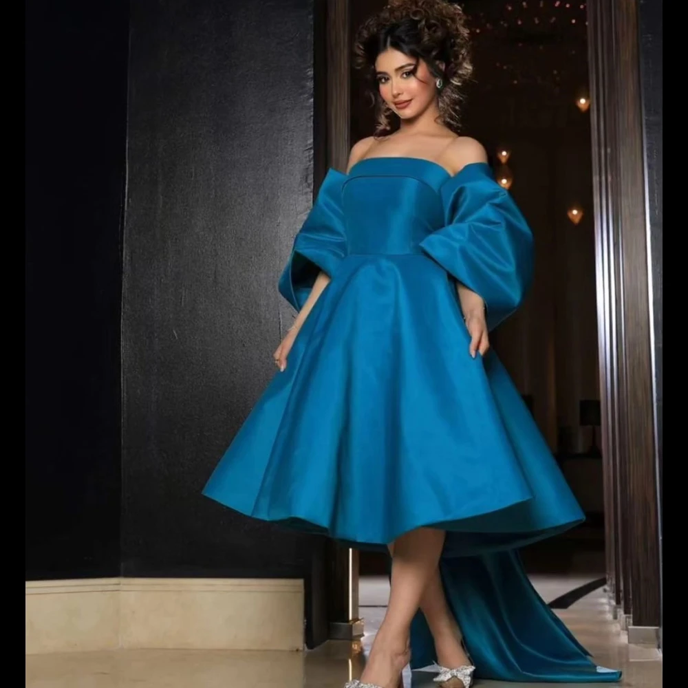 

Carolina Off the Shoulder Knee Length Evening Dresses Women Vintage Backless Mermaid Wedding Guest Elegant Formal Party Gowns