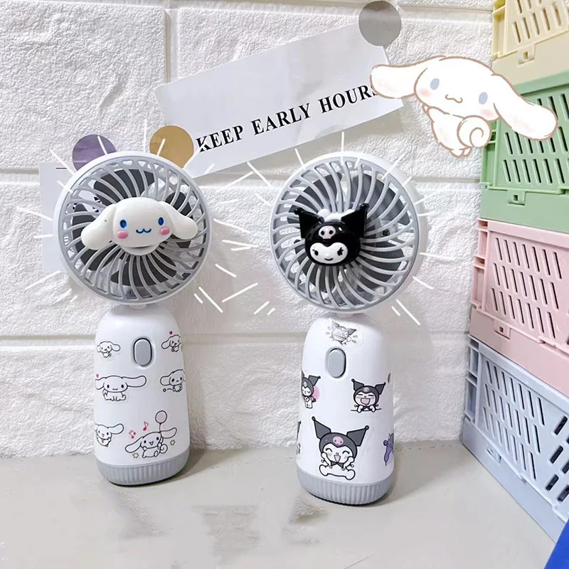 

Мультяшный милый кавайный Sanrioed Cinnamoroll Kuromi новый узор летний портативный заряжаемый Настольный бесшумный мини-вентилятор