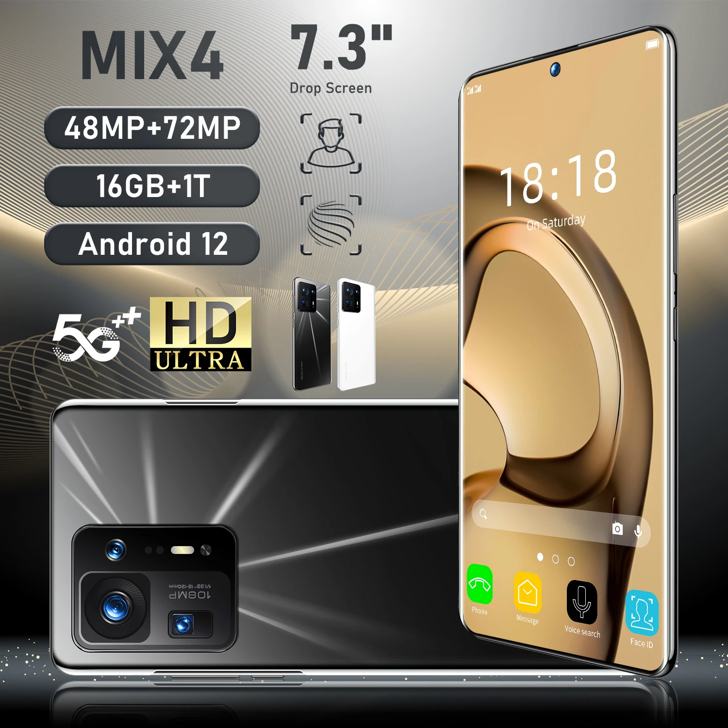 

Смартфон глобальная версия MIX 4, Qualcomm 888 + 7,3 дюйма, Android OS, 12 дюймов, 7300 мАч, 16 ГБ, 1 ТБ