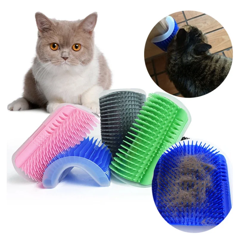 

Pet Self Grooming with Catnip Cat Brush Comb Rubs Face Tickling Comb Cat Supplies Pet Items Pet Products Cat Wall Corner Massage