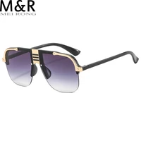 mr 2022 new fashion sunglasses women men shield gradients lens metal alloy frame trend luxury brand designer sun glasses uv400