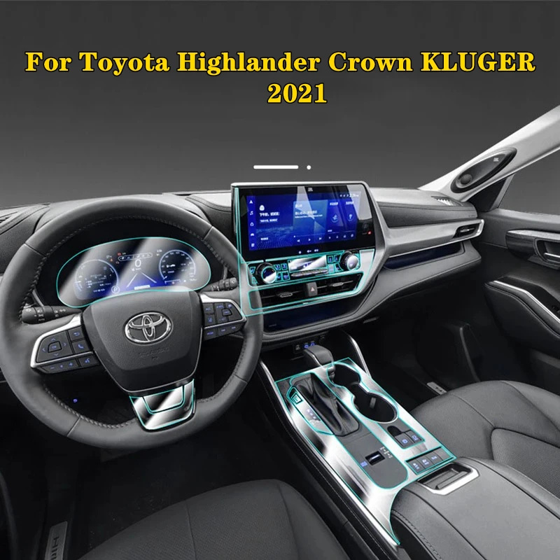 

Для Toyota Highlander Crown KLUGER 2021 Автомобильная консоль межкомнатной двери Медиа Приборная панель Навигация TPU Защита от царапин Защитная пленка