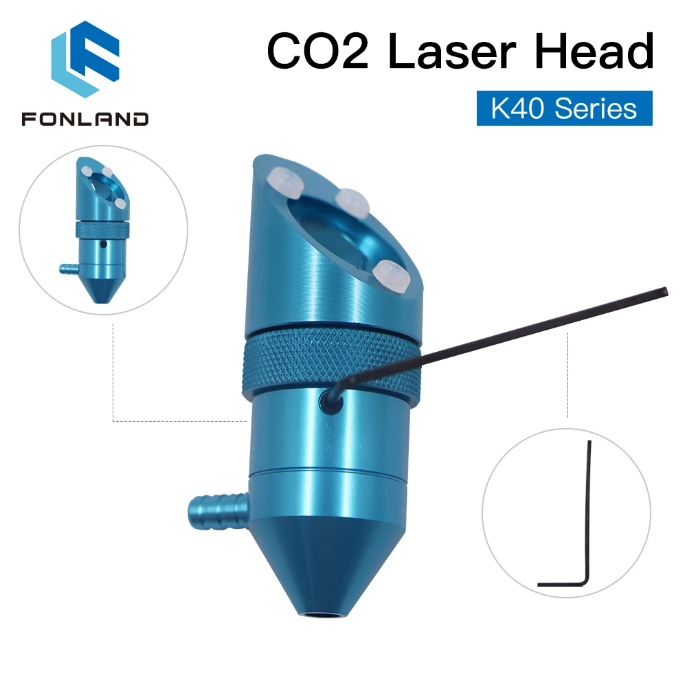 FONLAND CO2 Laser Head For K40 Series Laser Engraving Cutting Machine Lens Dia 12/15/18mm Focal Length 50.8mm Mirror 20mm enlarge