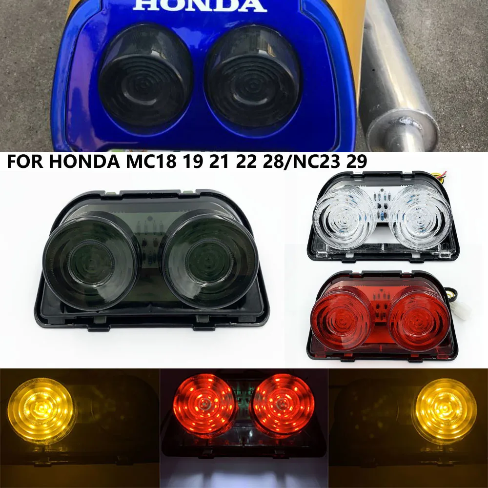 Фото Светодиодный задний стоп-сигнал поворота для HONDA CBR250 MC19 MC22 CBR400 NC23 NC29 MC18 NSR250SE MC21 MC28 Встроенная лампа для мотоцикла №1
