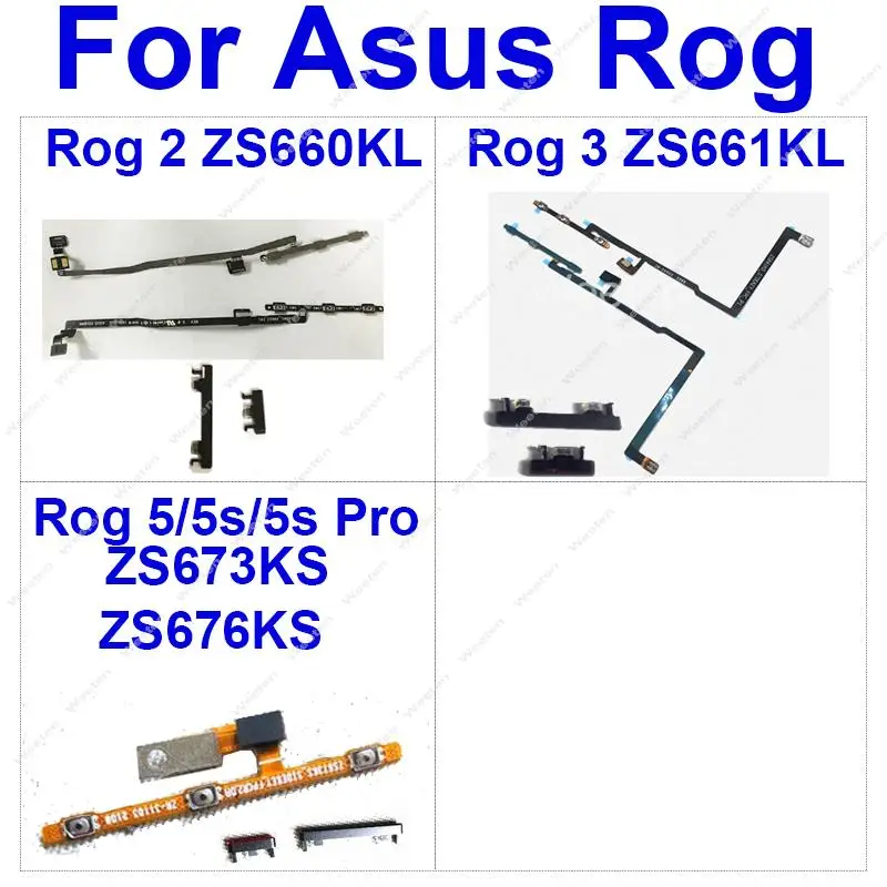 Гибкий кабель с боковой кнопкой включения и выключения питания для ASUS ROG Phone II ZS660KL 2019 6,59 