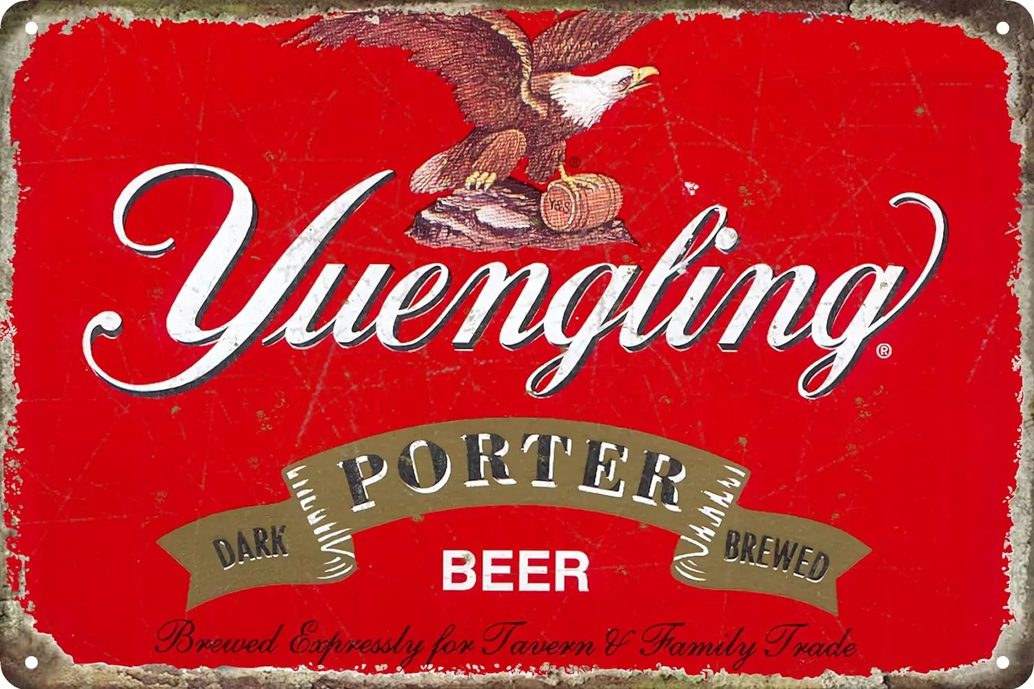 Винтажная жестяная табличка Yuenglings, металлическая вывеска, настенный декор, жестяная табличка 8x12 дюймов (красная) (art.: 3920d9f5cc441) - 3920d9f5cc441