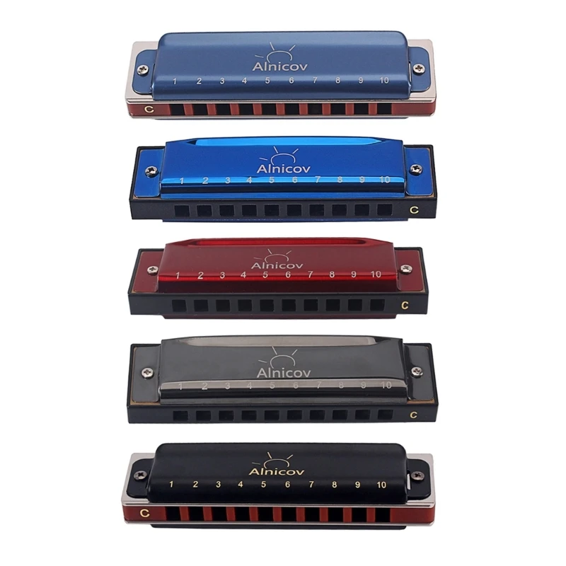 

10 Holes 20 Tones Harmonica Blues Harps Diatonic Mouth Organ Harmonica with Protective Cases Gifts for Kids and Beginner