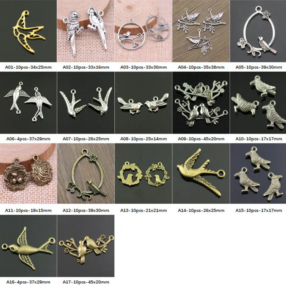 

New Arrival Bird Charms For Jewelry Making Gifts For Women