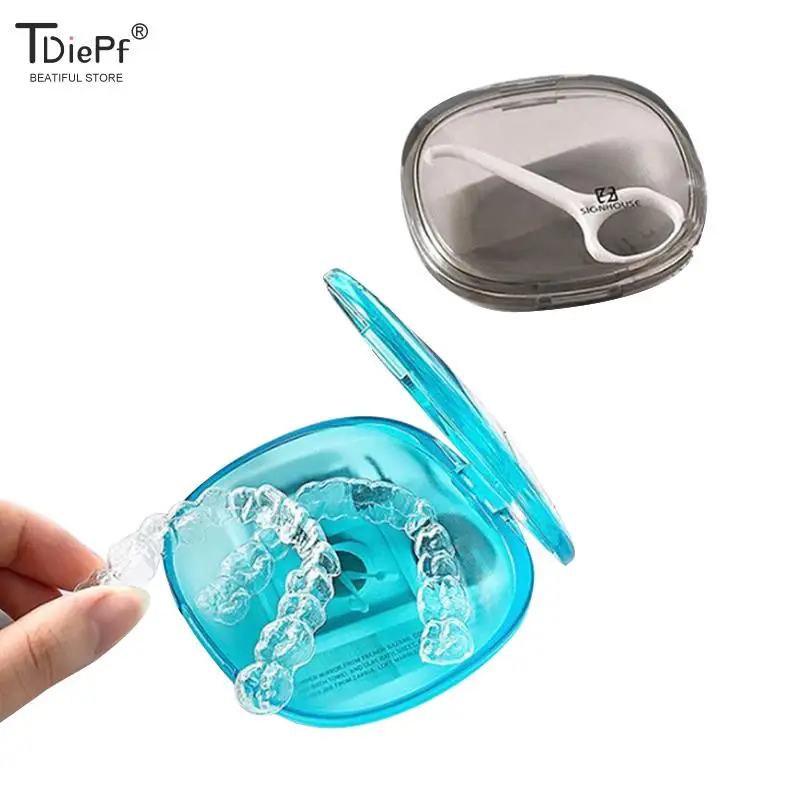 

Ортодонтическая щеточка зубной фиксатор коробка для хранения протеза контейнер держатель невидимые брекеты коробка частичный протез чехо...